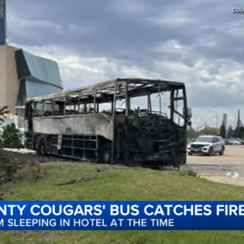Torched Kane County Cougars' Bus